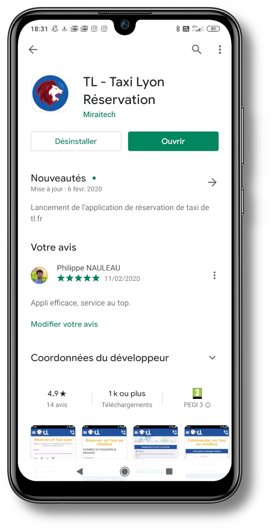 ETAPE 1 : Téléchargez gratuitement l'appli TL Réservation