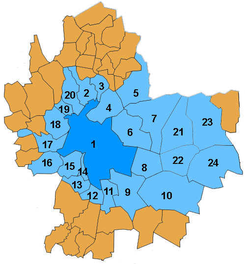 Communes de la ZUPC des taxis de Lyon