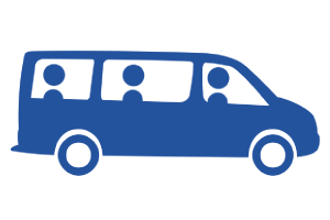 Up to 8 passengers per vehicle