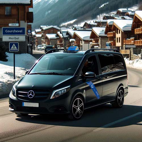 Courchevel Van Taxi Illustration