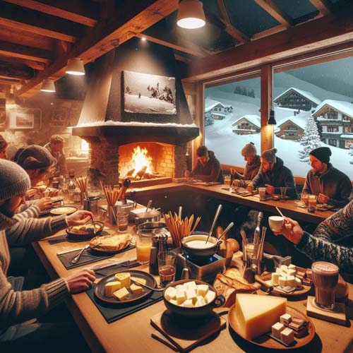 La Plagne Restaurant Illustration