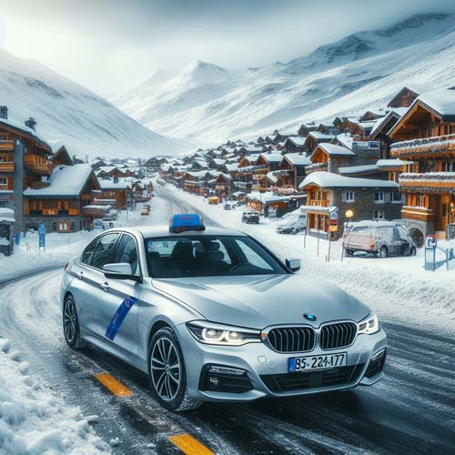 Taxi Berline Les Deux Alpes Illustration