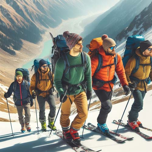 Les Menuires Ski Slope Illustration