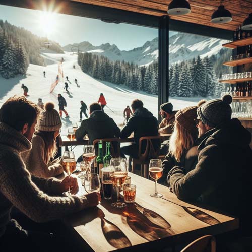 Val Thorens Restaurant Illustration